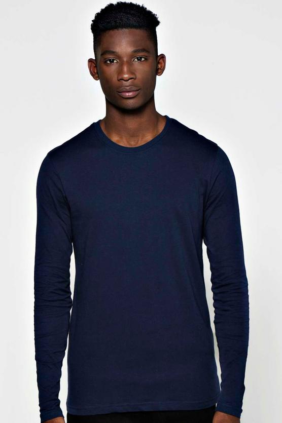 Basic Long Sleeve Crew Neck T Shirt